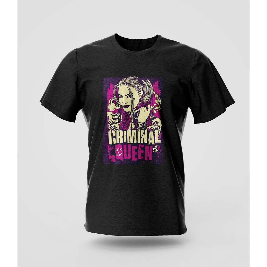 Camiseta Estampa Arlequina Harley Quinn Camisa 100% em Algodão Envio Imediato Polar Clothing Store