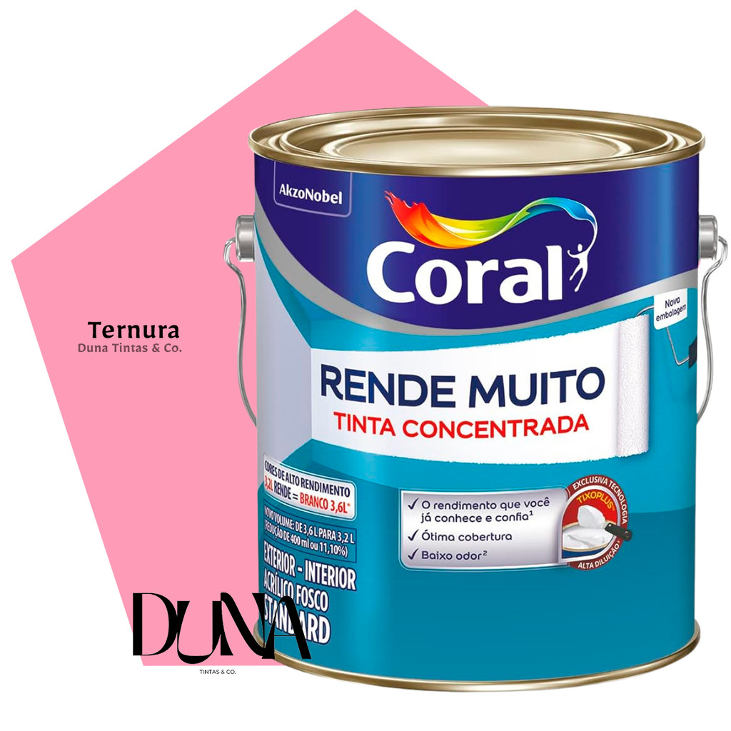 Tinta Coral Rende Muito Rosa Ternura 3,2l