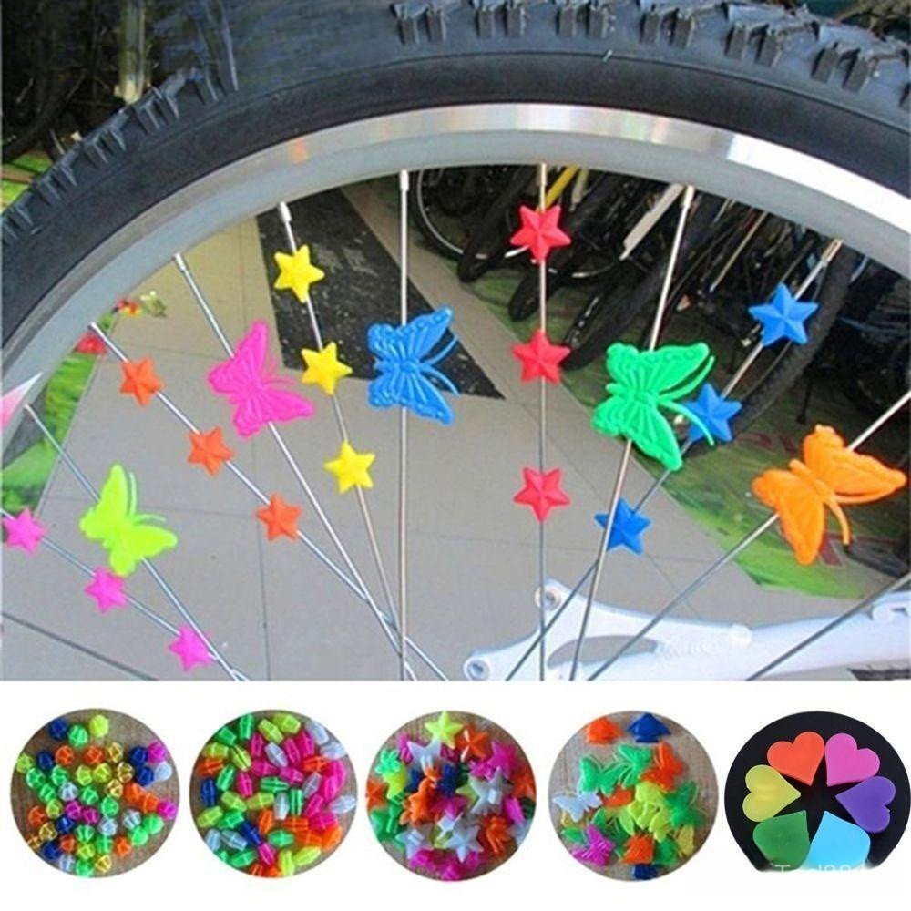 Contas de plástico multicoloridas com decorações de roda de bicicleta/acessórios para bicicleta