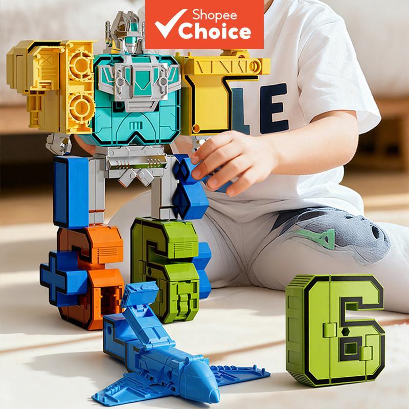  Presentes de Brinquedos para Crianças: Robô de Deformação de Números, Blocos de Montar, Carros, Brinquedos Educativos