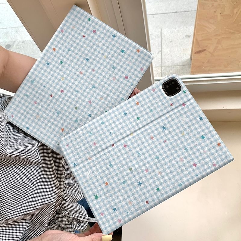 Capa Capinha Estrela de grade para Tablet Samsung Galaxy Tab S6 Lite  A9PLUS S9 S10 FE PLUS+ CASE Slot para Caneta