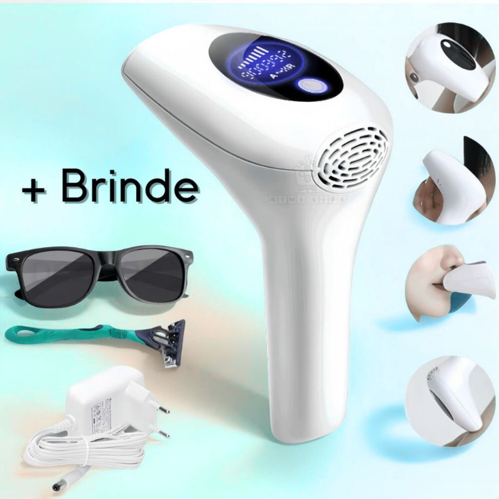 Depilador A Laser 900 Mil Pulsos Portátil Elimina Pelos Indolor Seguro e Eficaz abbotstore