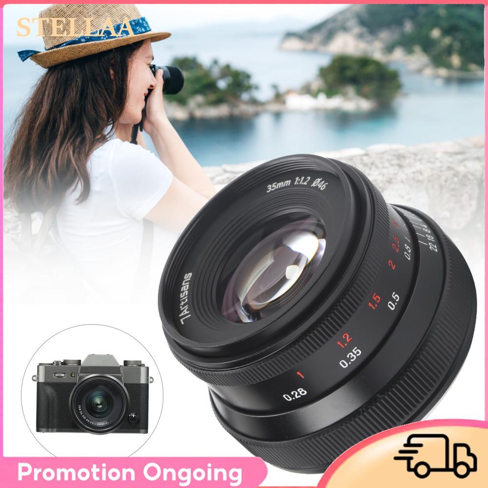 Stellaa Lente de grande abertura 7Artisans 35mm F1.2 II para câmera Fujifilm XT4/XS10/XT3/XT30 FX
