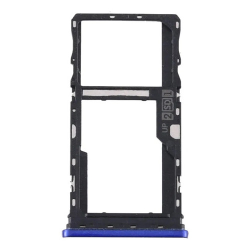 Bandeja Gaveta Chip Slot Sim Card Compatível Moto G9 Play Azul