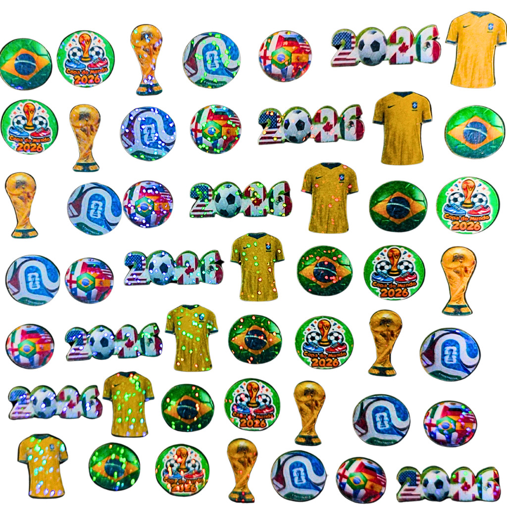 Kit 200 Adesivo Holográfico Copa Pet Shop - Supercola