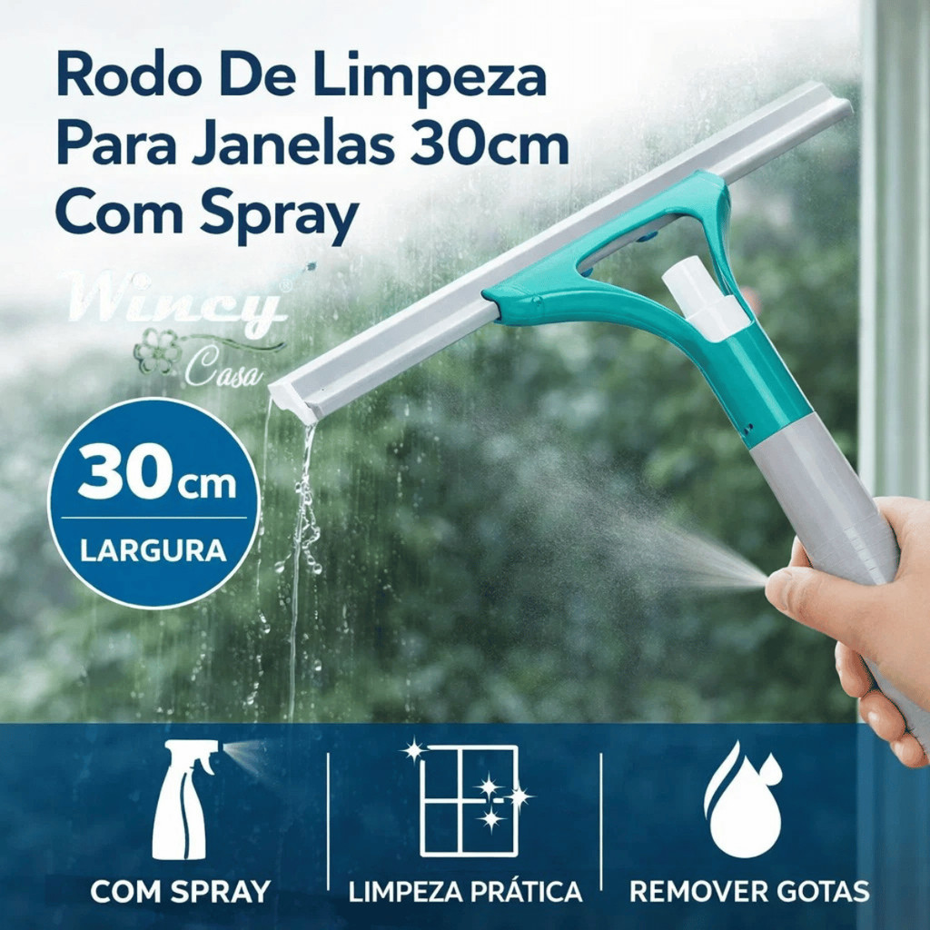 Rodo Limpeza Janela 30cm com Spray - Wincy Casa / Vidro Box Banheiro Casa