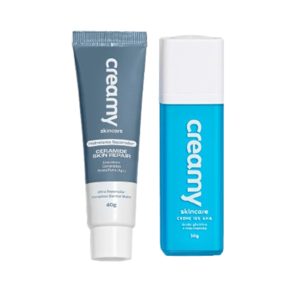 Kit Ceramide Skin Repair Hidratante Reparador + Esfoliante Químico Ácido Glicólico