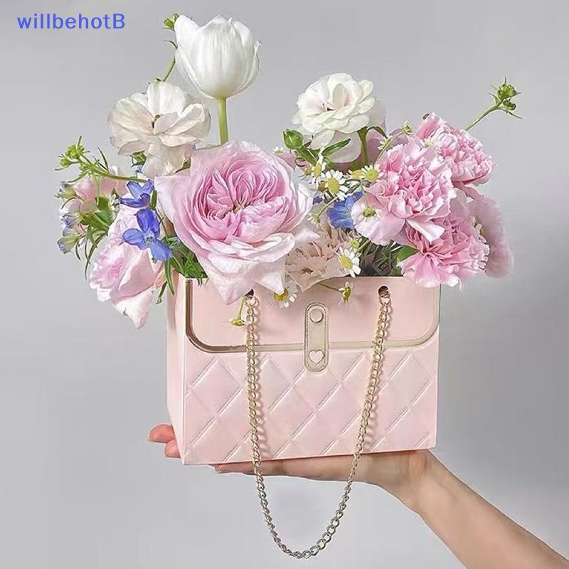 [WillbehotB] Caixa De Flores Do Dia Dos Namorados Com Alça Bolsa De Presente Retangular Moderna Cesta Portátil [Novo]