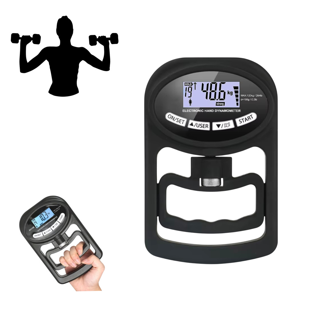 Dinamometro Teste Ancoragem Digital Manual 120kg Física