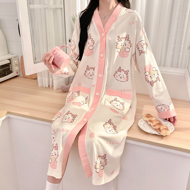 Com almofada no peito primavera outono Hospital saia de maternidade maternidade amamentação vestido de amamentação estil