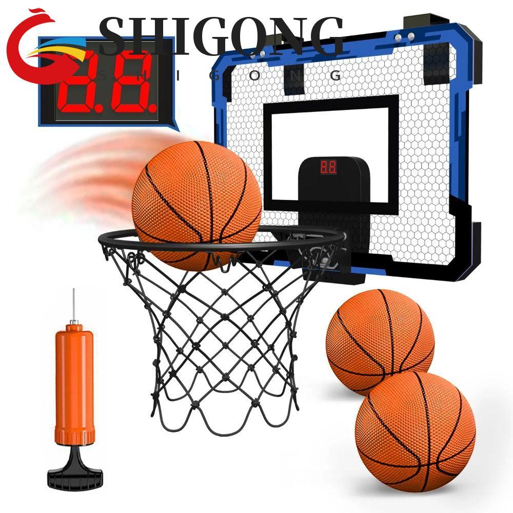 Conjunto De Mini Cesta De Basquete SHIGONG , Com Placar Eletrônico Sobre A Porta , Gol Para Jogos Internos