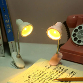 Mini luminária de mesa LED a bateria com suporte de encaixe, luz de leitura, bateria inte…