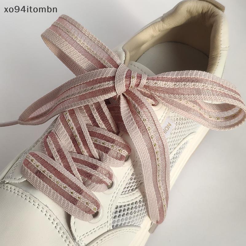 itens 2cm Arco Largo Cadarços Planos Peixe Seda Transparente Listrado Tênis Bla Esporte Treinamento Sapatos Casuais ite