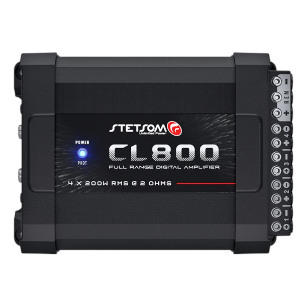 Módulo Stetsom Amplificador Cl800.4 2 Ohms Combat 4 Canais Preto