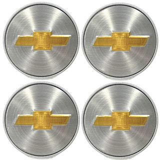 Kit Calotinhas Centro Roda Miolo Gm Chevrolet Escovado Cobalt Prisma Spin Onix em Oferta na Shopee