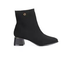 Bota Bebecê Malha Knit Cano Curto