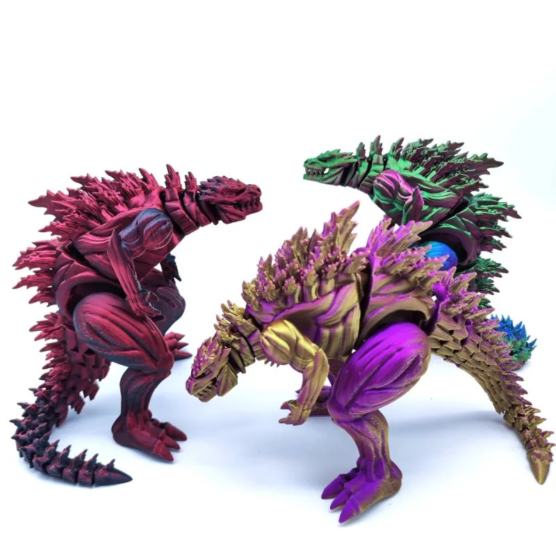 Dinossauro Godzilla Musculoso – Figura Articulada com Juntas Móveis para Decoração