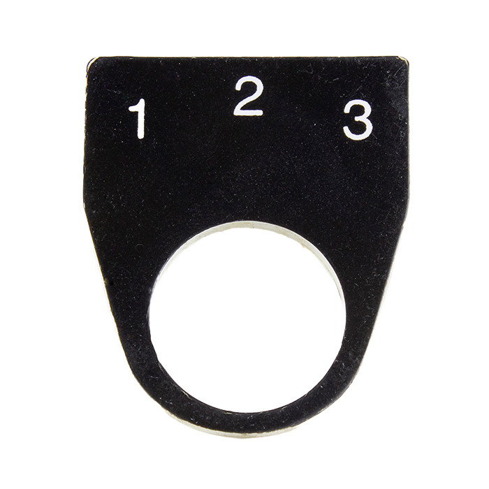 IDENTIFICADOR P/ CHAVE SELETORA 22MM - MARC. 1, 2 E 3 - P20-ID123