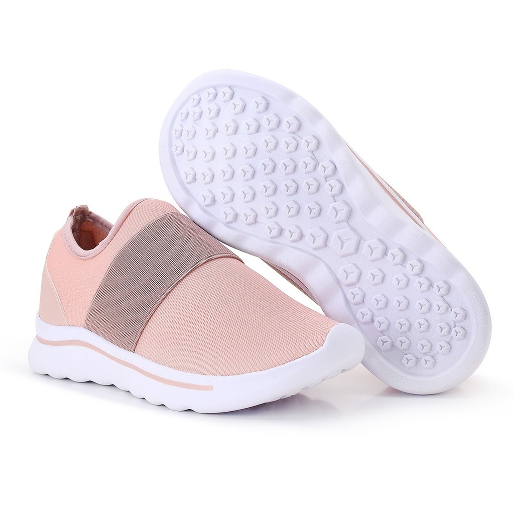 Tênis Feminino Nude K2 Slip On Confortável Leve Casual Dia a Dia