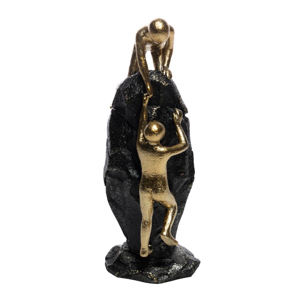 Figura Decorativa Wolff de Resina Parceria 9cm x 9cm x 28cm