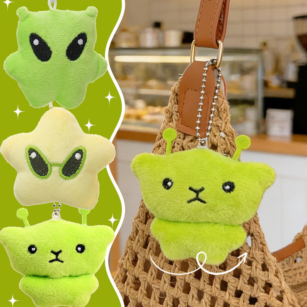 1/2/3 Pçs Bonito Alienígena Gato Chaveiro De Pelúcia-Dos Desenhos Animados Mini Boneca Pingente Para Dia Namorados Anive