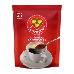 Café Solúvel Em Pó 3 Corações Extraforte Refil 40G