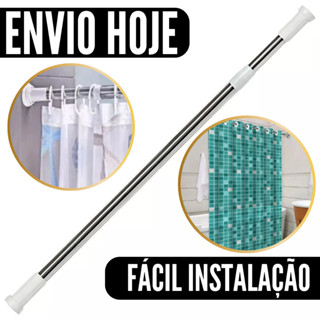 Varão Extensível Grande Maior para Porta Cortina de Box e Banheiro em Oferta na Shopee