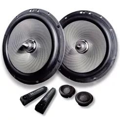 Kit 2 Vias 6 Polegadas Hurricane 250w Rms Samurai Mini Tweeter Painel Crossover 500w Pico Par