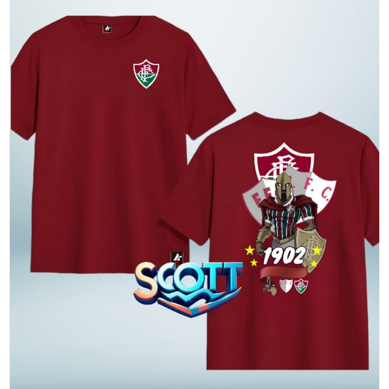 Camiseta básica torcedor do Fluminense 100% algodão em Oferta na Shopee