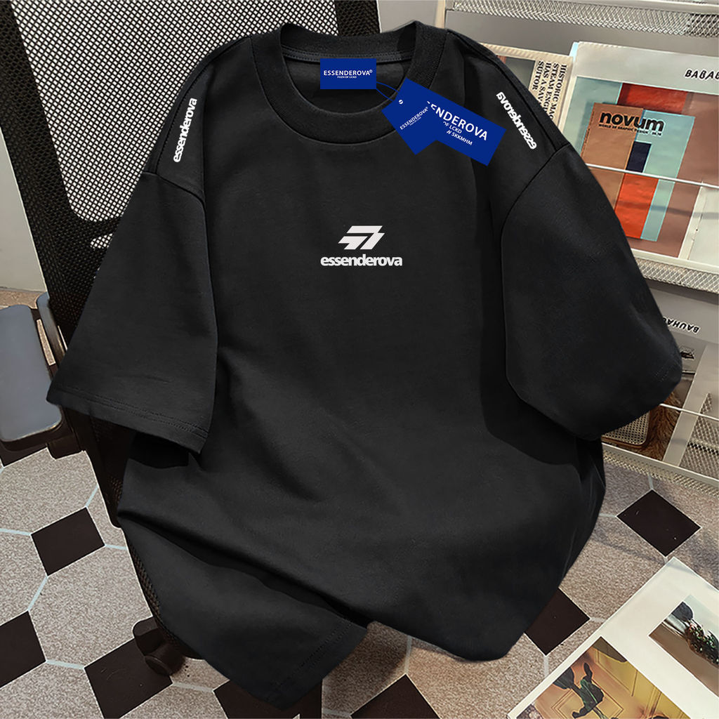 Camiseta masculina de manga curta estampada de alta qualidade de algodão puro pesado exclusivo de rua verão ins na moda 