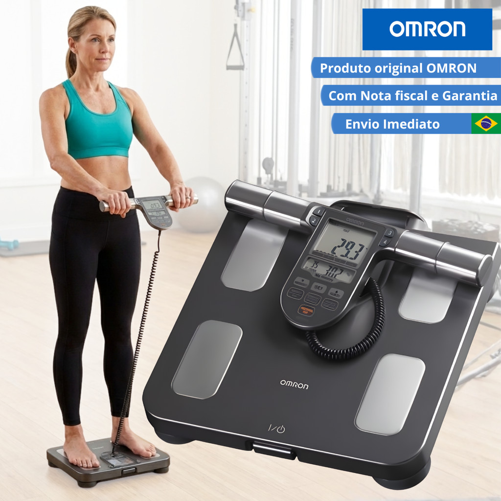 Balança de Bioimpedância Corporal Digital Omron Corpo Inteiro HFB 514c Profissional Original em Oferta na Shopee