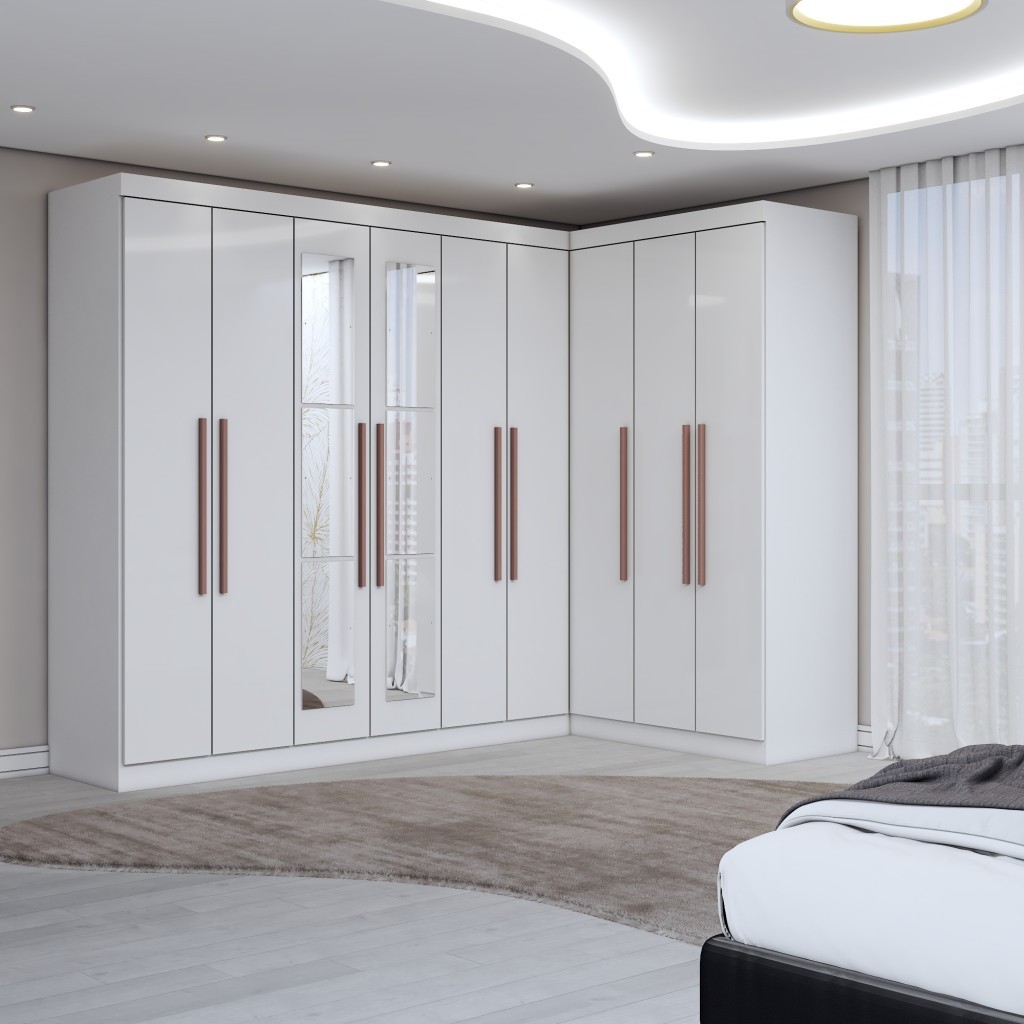 Guarda-Roupa Casal Modulado Odisseia 9 Portas 2 Gavetas Com Espelho - Panorama Móveis