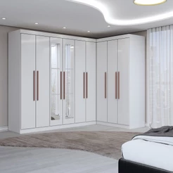 Guarda-Roupa Casal Modulado Odisseia 9 Portas 2 Gavetas Com Espelho - Panorama Móveis
