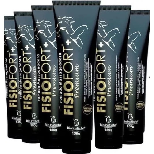 Pomada Massageadora Fisiofort Premium Bio Instinto 150g 6 Un em Oferta na Shopee
