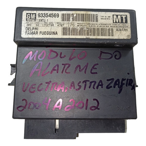 Módulo Do Alarme Gm Vectra Astra Zafira 2004/2012 93354569