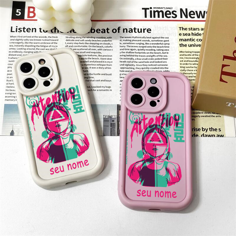 Capinha celular personalizada Round 6 Young Hee Duo  para Samsung Galaxy  A55 A52 A03 A15 A05S A35 A32 A23 S23 S24 Capa