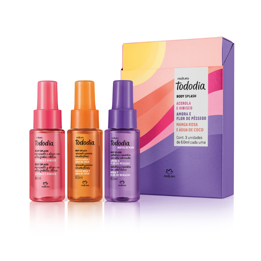 Kit Tododia Body Splash Miniaturas Verão (3 unidades)