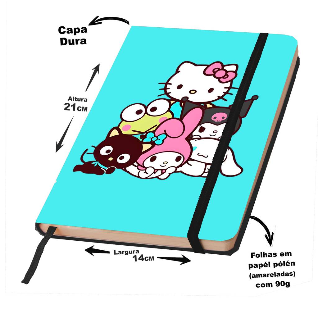 Caderno SKETCHBOOK  HELLO KITTY para desenho e anotações