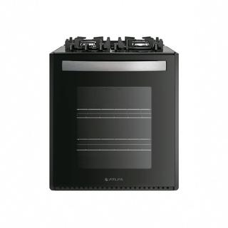 Fogão de Embutir 4 Bocas Atlas UTop Mesa de Vidro Preto Bivolt