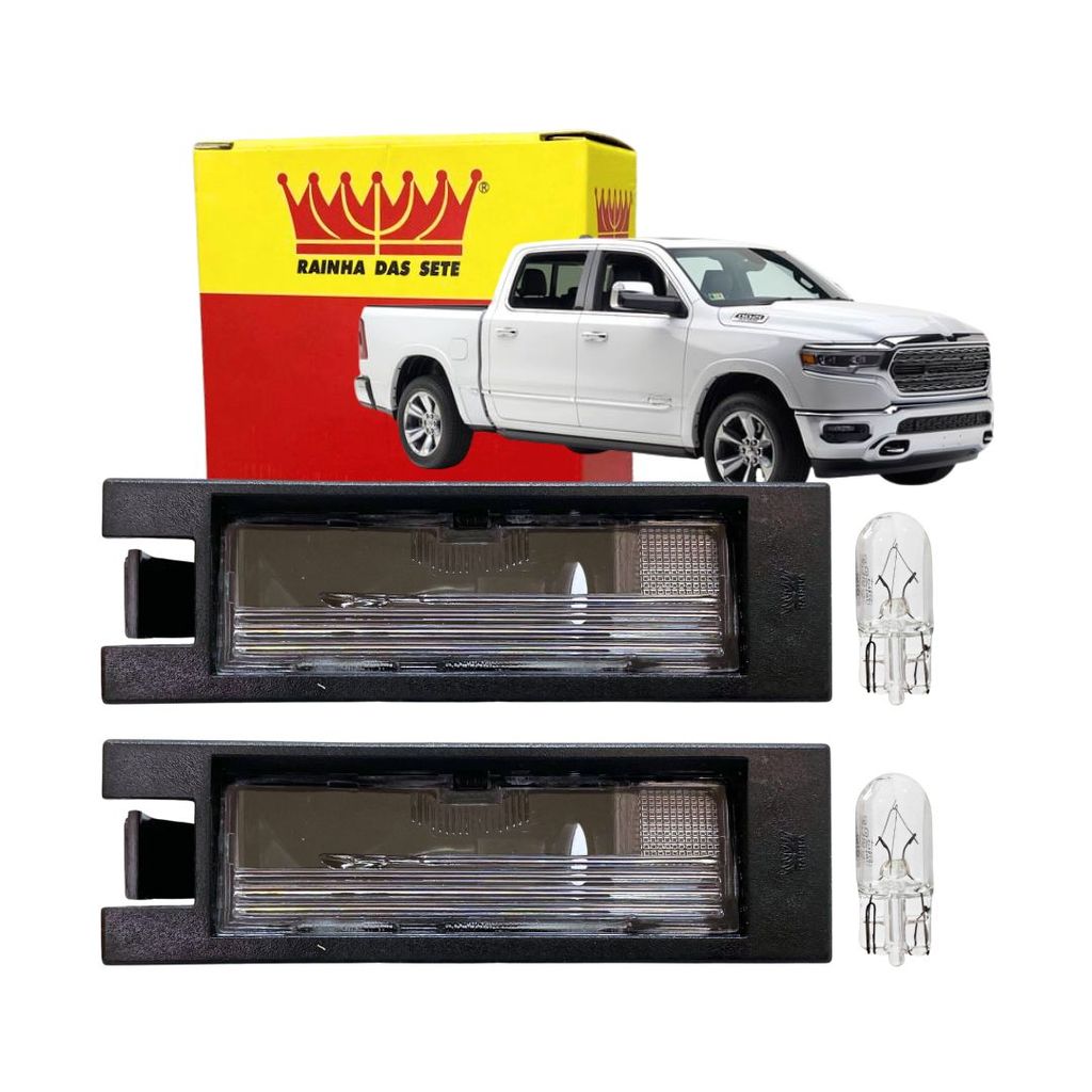 Par Lanterna Luz de Placa Para Dodge RAM 2.0 AT 4X4 2.0 2019 Sem Soquete + Lâmpadas ETE 7136