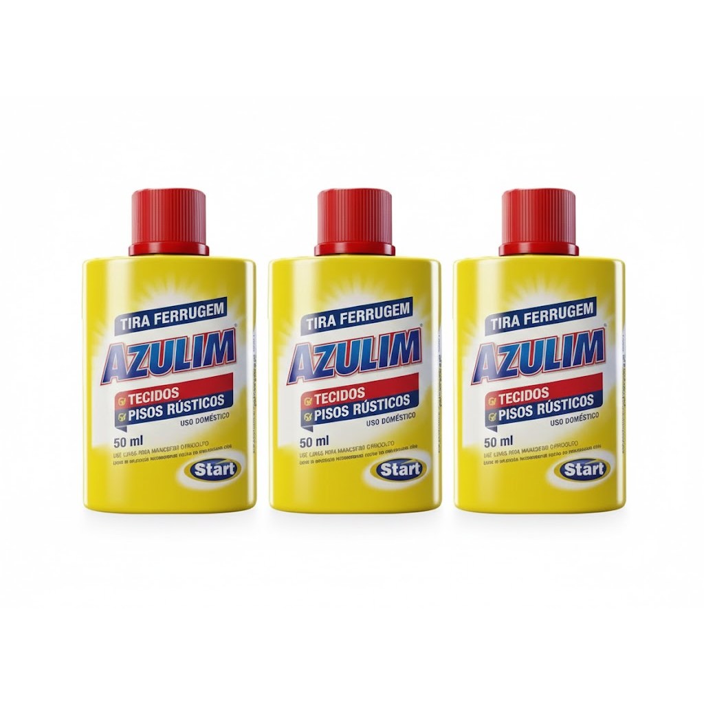 Kit 3 Tira Ferrugem Tecidos e Pisos 50ml Azulim