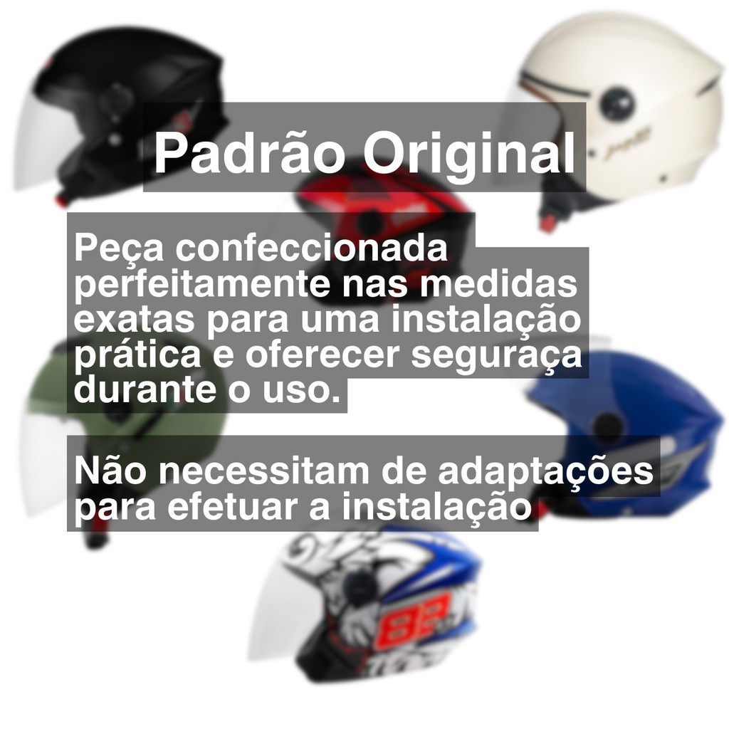 Viseira Original Capacete Aberto New Liberty Three Cristal Com Botão Reparo Pro Tork — imagem 2 de 2
