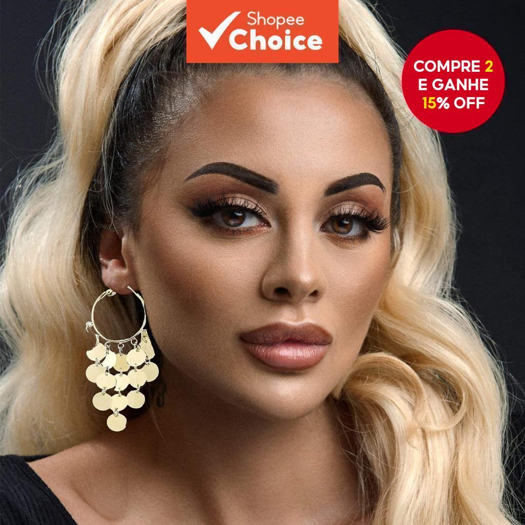 Brincos de Tassel Feminino Simples Moda Luxo Desenho de Nicho Sequenciados High-End Metal