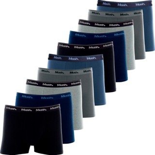 Kit 10 Cuecas Boxer Mash Algodão Box Confortável Cueca Masculina Cós Elástico Original em Oferta na Shopee