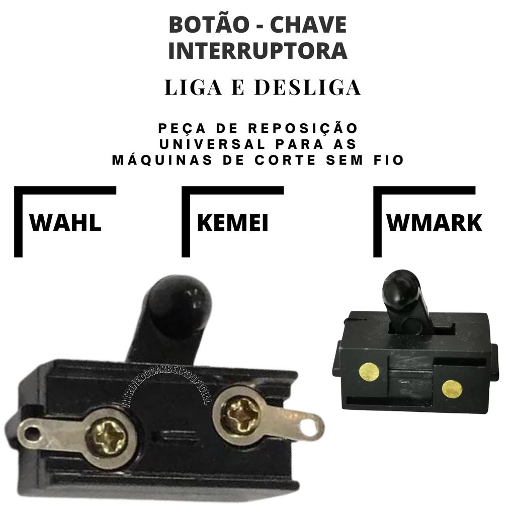 Botão Liga e Desliga Chave Interruptora Para Máquina De Corte Kemei em Oferta na Shopee