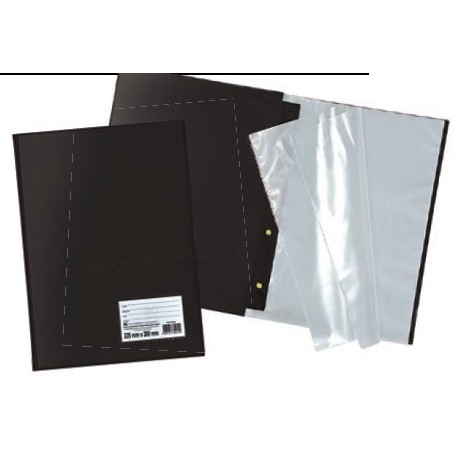 Pasta Catálogo A4 Preta 100 Envelopes Finos 225mmX300mm 1un DAC