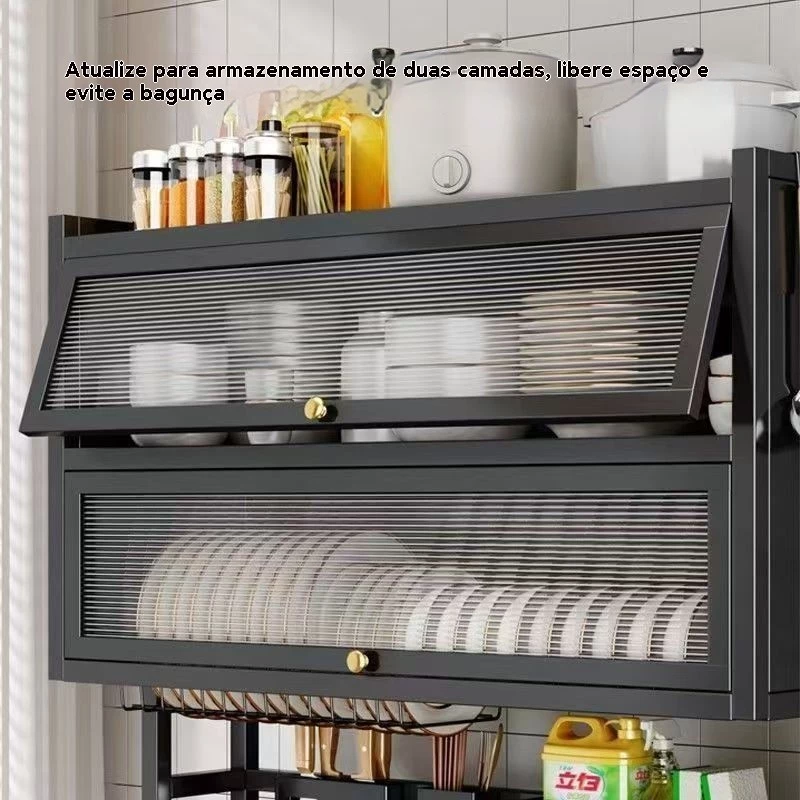 Escorredor de Louça Suspenso 85cm em Aço Inoxidável para Cozinha — foto 3