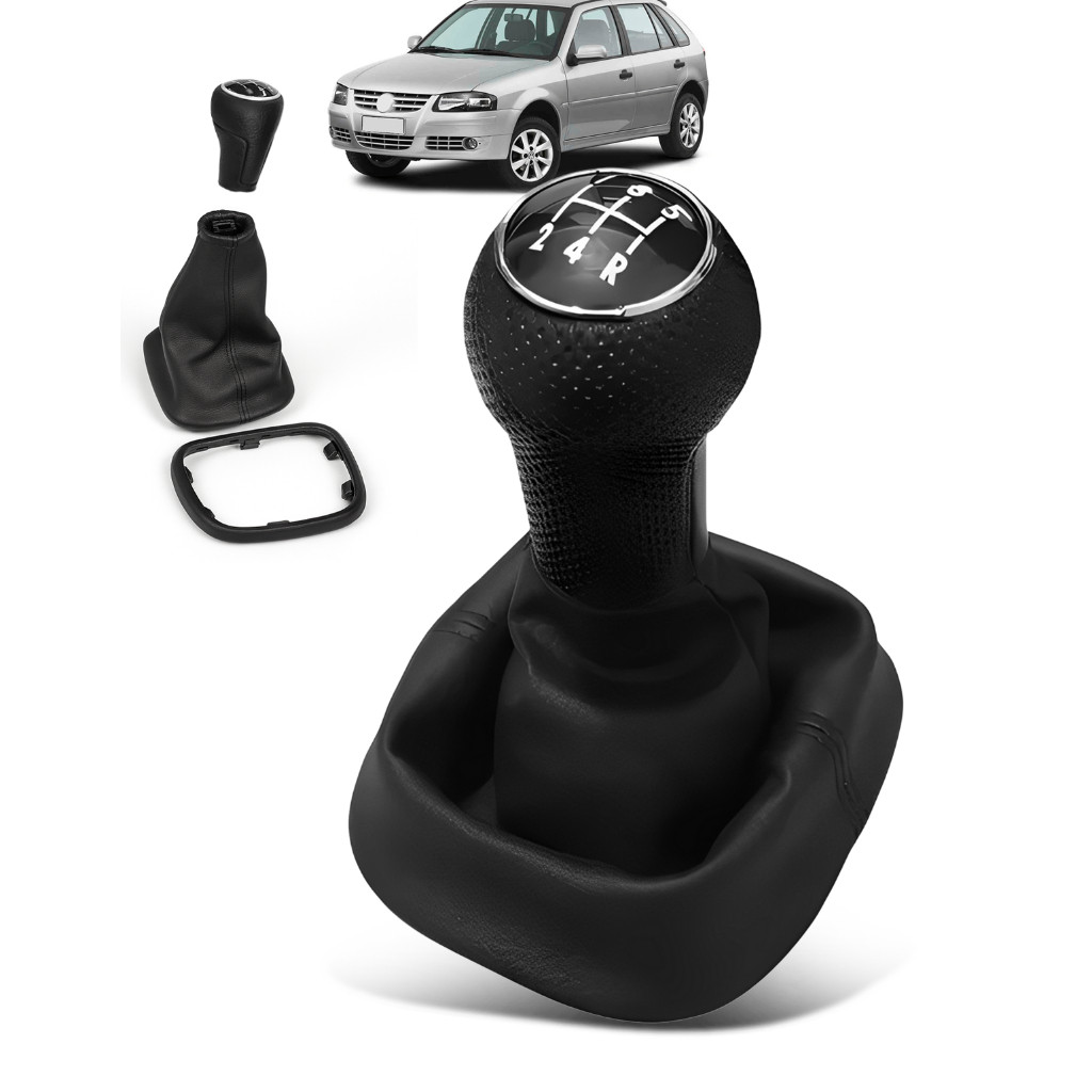 Kit Coifa C/ Manopla Cambio Gol Saveiro Parati G4 2005/2013 Fácil Instalação em Oferta na Shopee
