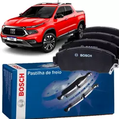Kit Pastilha de Freio Original Bosch Dianteira para Fiat Toro Flex Diesel 2016 Em Diante