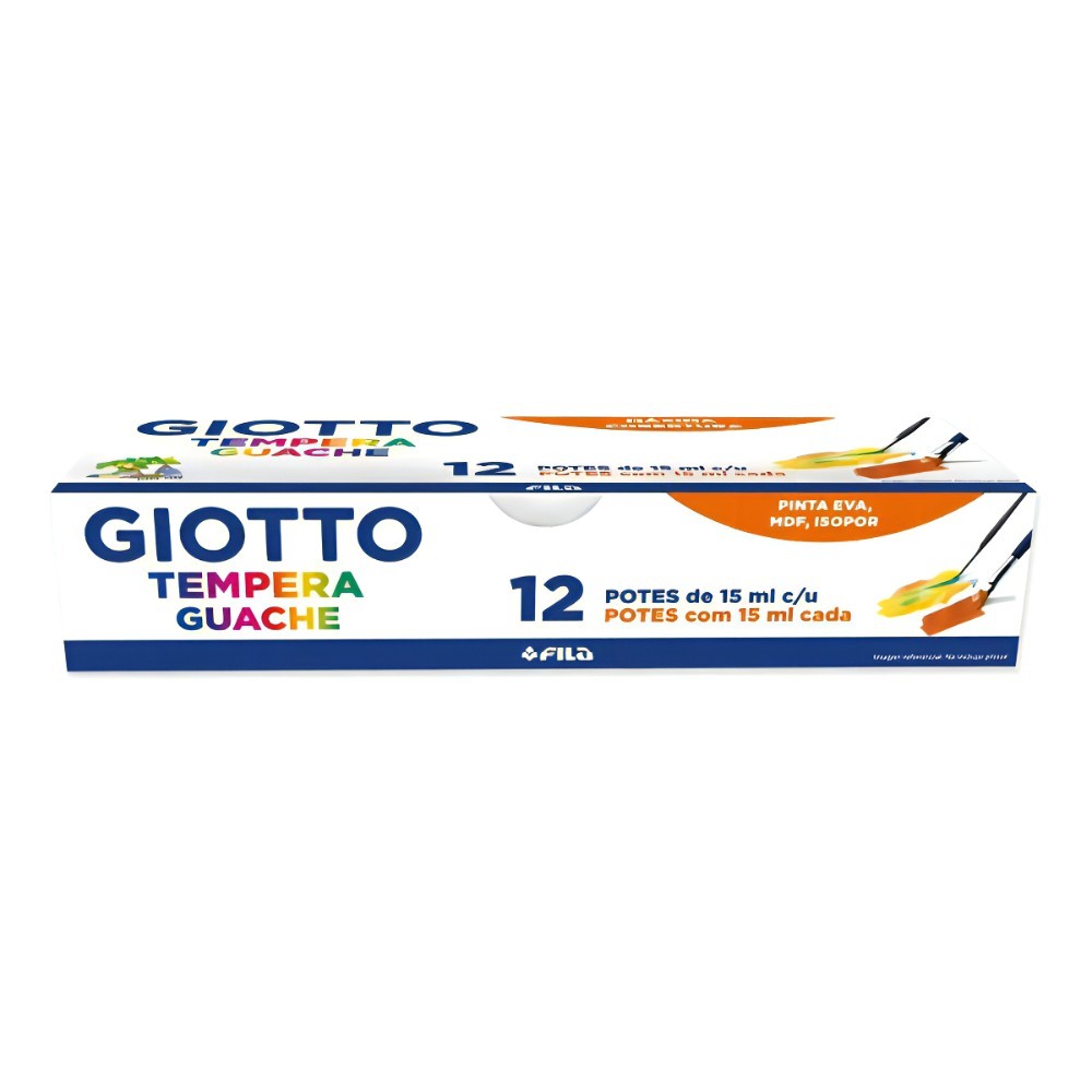 Tinta Guache Giotto Tempera Guache Kit 12 Cores 15ml - 017000
